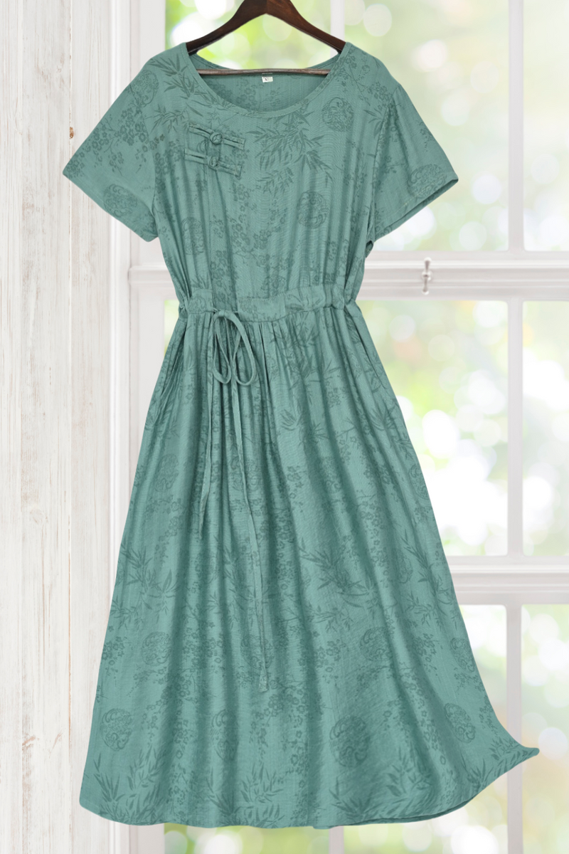 Phoebe Green Color Lightweight Casual Dress Whisper Mint Phoebe Green Color Lightweight Casual Dress Whisper Mint