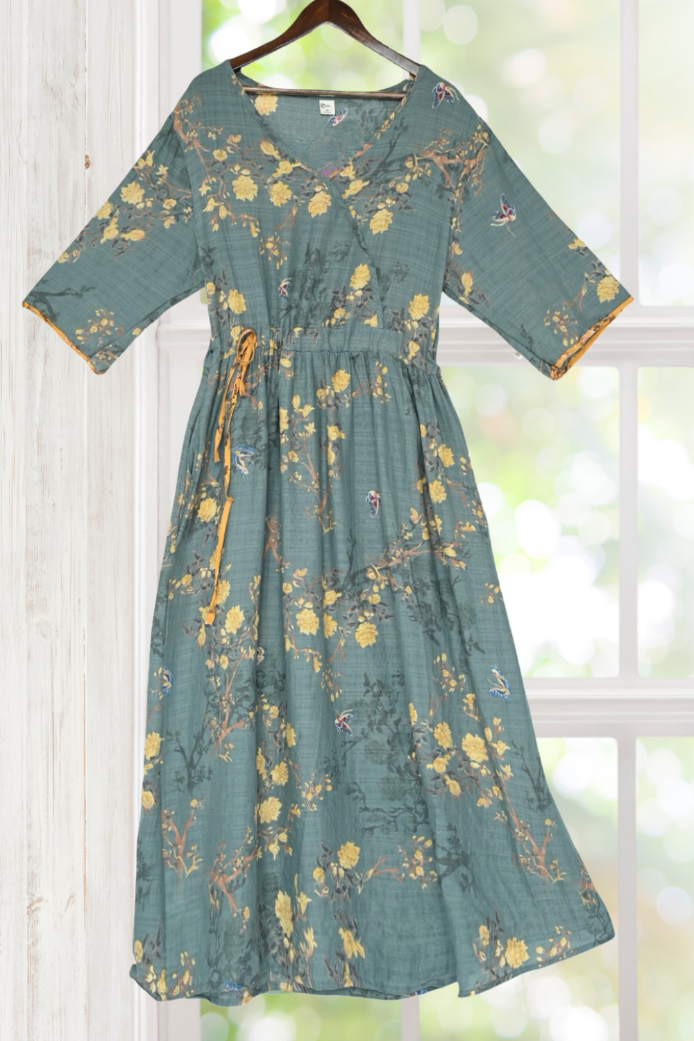 Clara Light Cotton Floral Dress Whisper Mint Clara Light Cotton Floral Dress Whisper Mint
