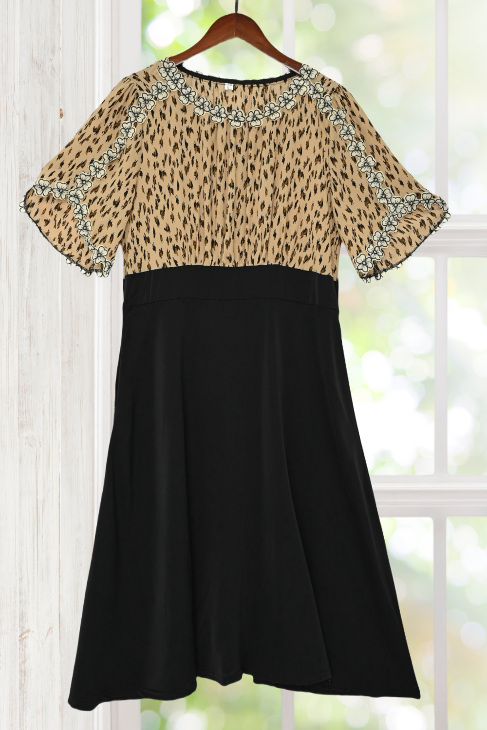 Katherine Leopard Patchwork Dress
