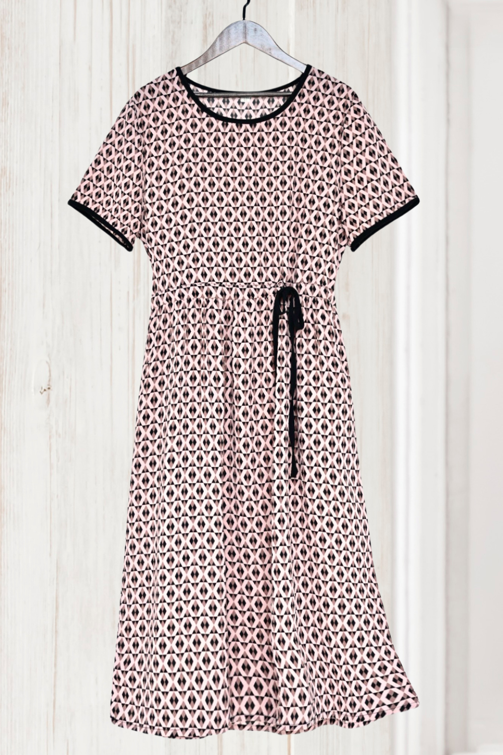 Beatrice Pink Geo Print Dress