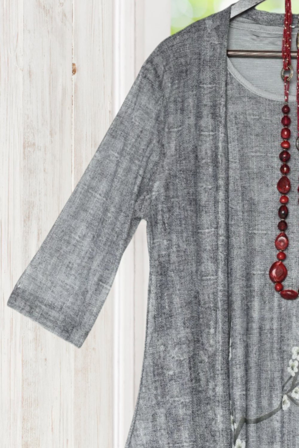 Susan Gray Lcae Two Pieces Dress with Cardigan Set