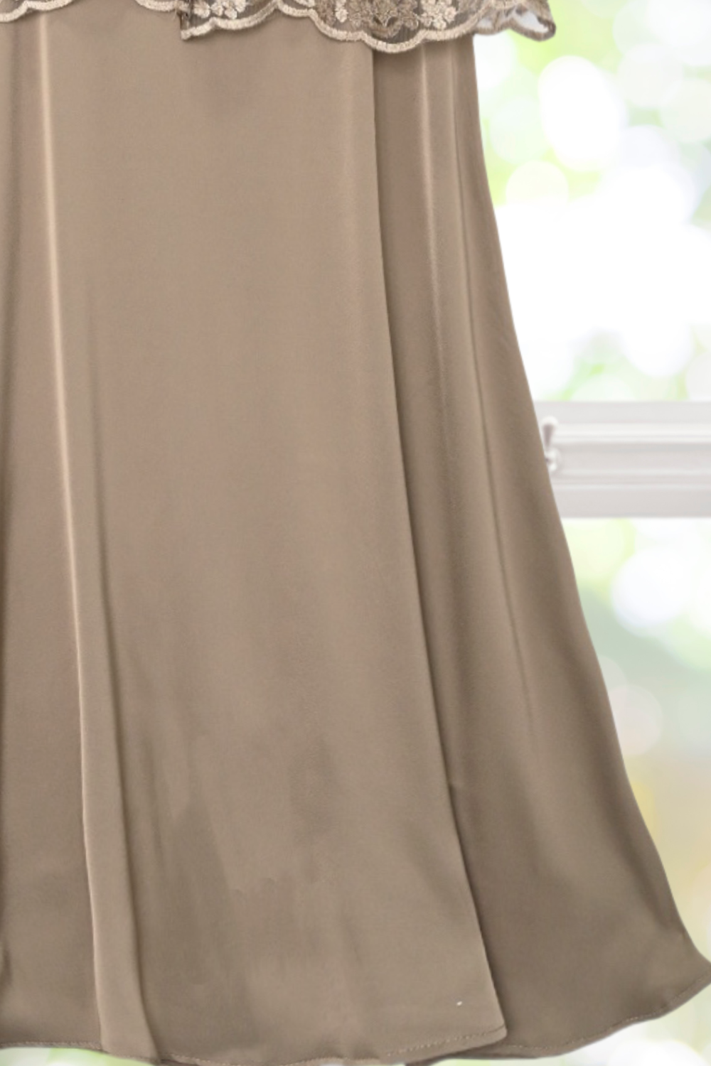 Victoria Satin Tank Dress with Embroidery Cardigan