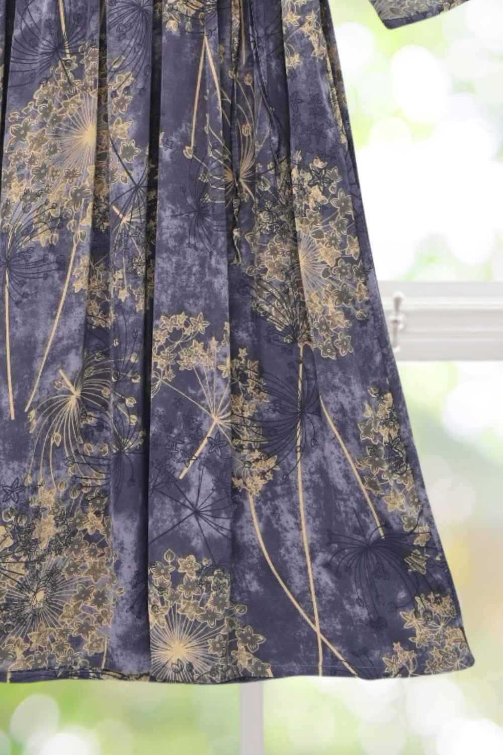 Julia Deep Purple Half Sleeves Floral Dress