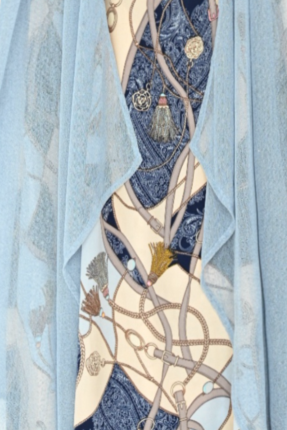 Mary Light Blue Dress And Cardigan Set