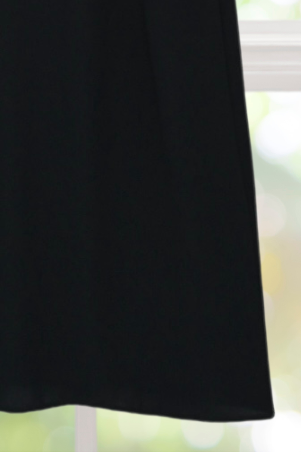 Helena Black Chiffon Tie Neck Half Sleeves Dress