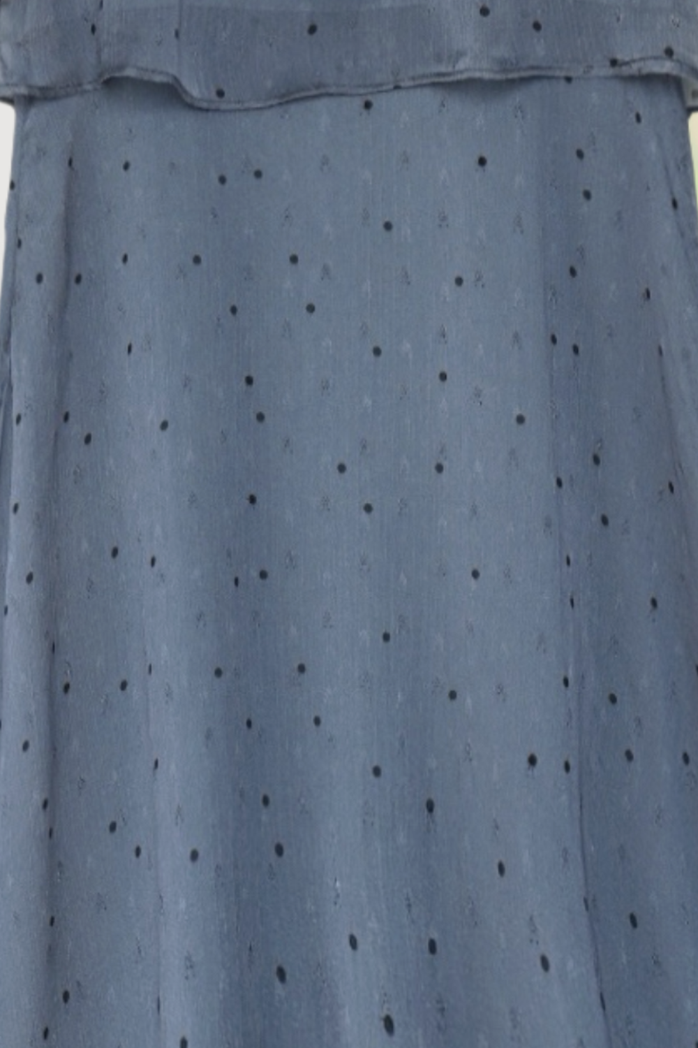 Sarah Dark Blue Chiffon Dress with Dots