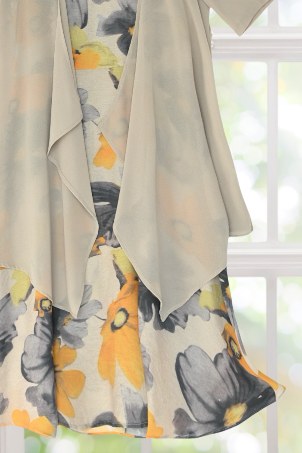 Rosalind Floral Dress with Cardigan Set