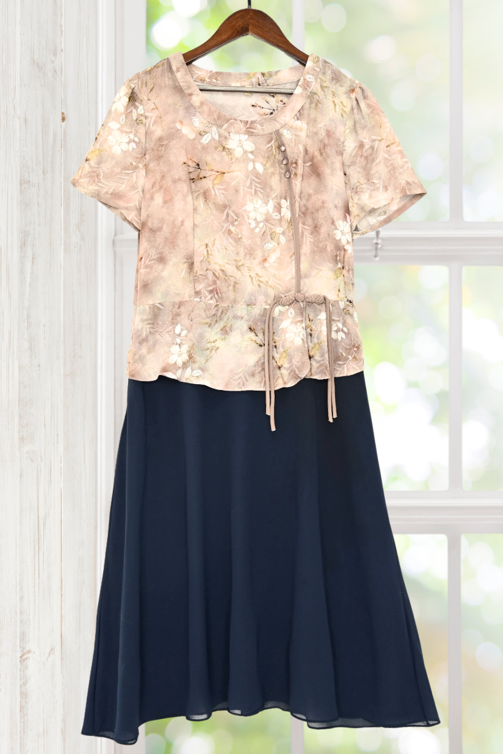 Evelyn Frog Button Dress