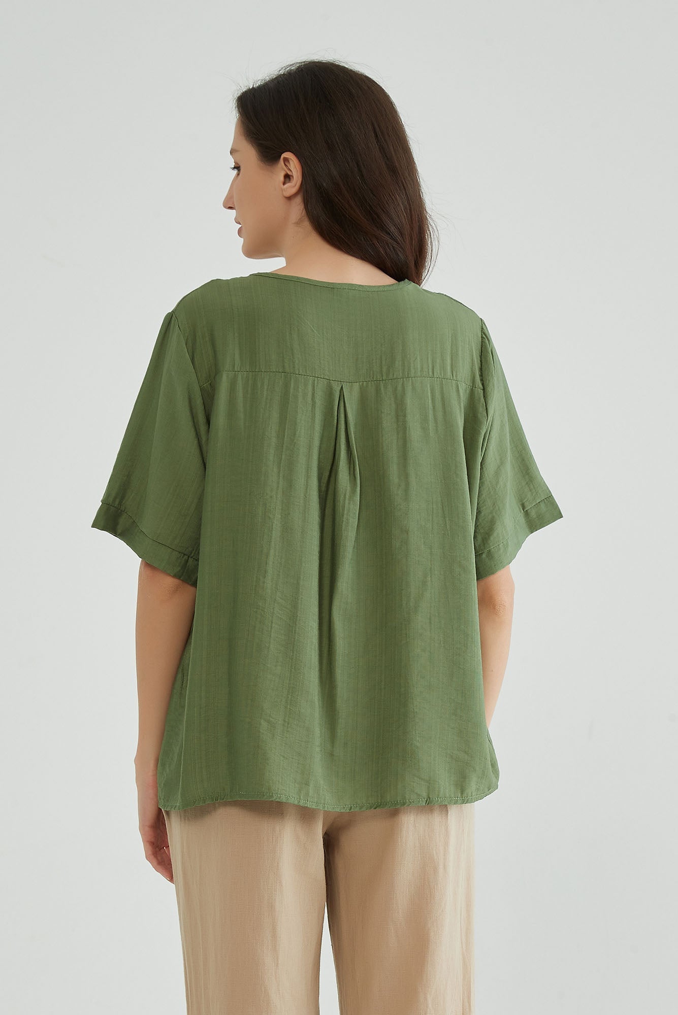 Glade Green Floral Embroidered Top - Whisper Mint