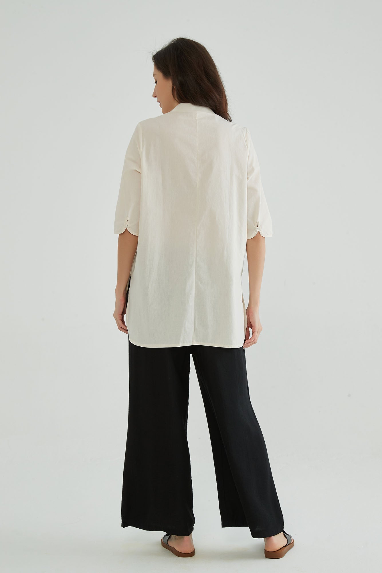 Moon Mist Retro Embroidered Frog Button Up Shirt - Whisper Mint