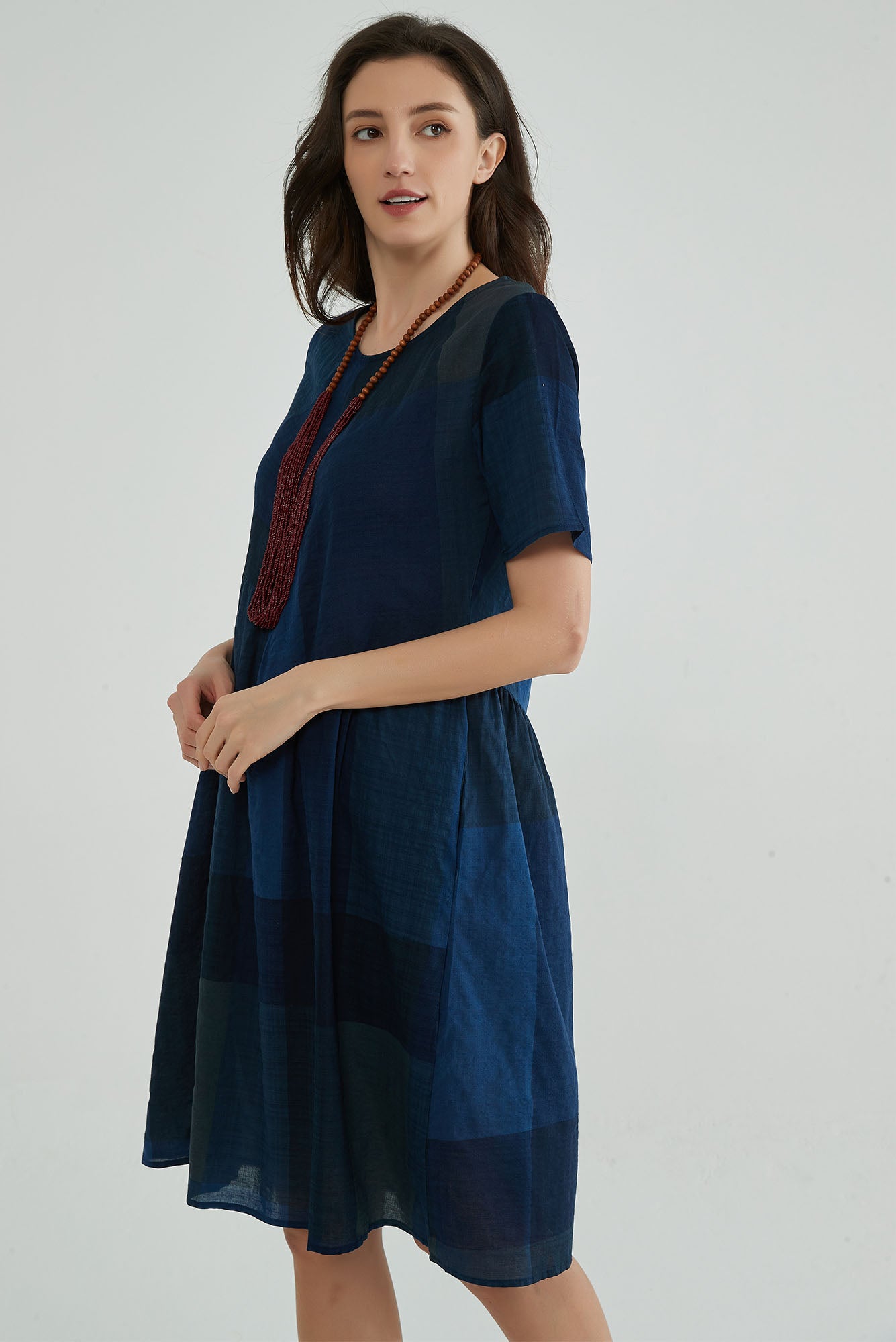 Nile Blue Women Cotton Voile Dress - Whisper Mint