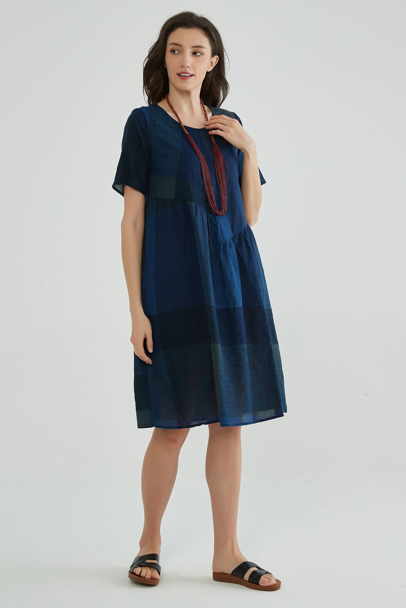 Nile Blue Women Cotton Voile Dress - Whisper Mint