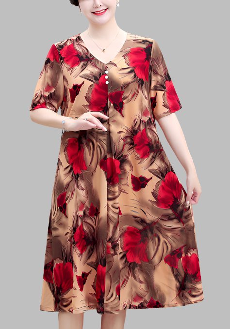 Plus size floral long dresses best sale