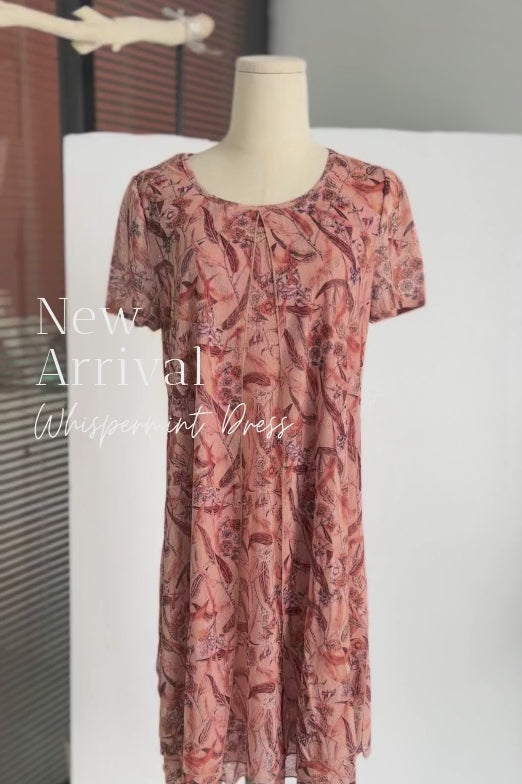 Clara Floral Print Dress with Short Sleeves