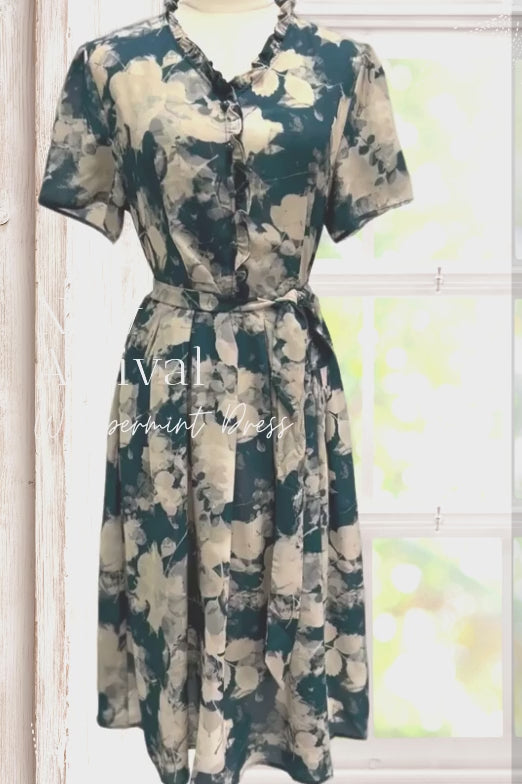 Matilda Dark Blue Floral Dress