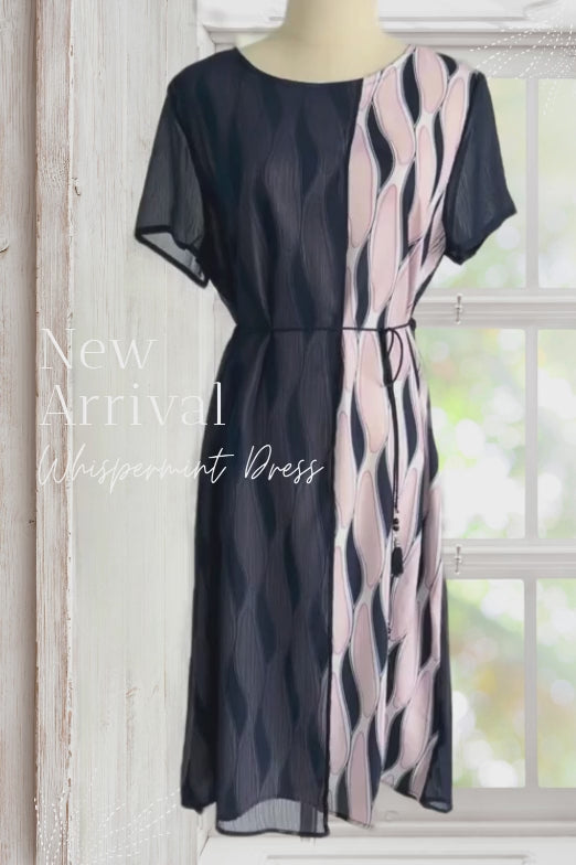 Amelia Navy Blue Chiffon Dress