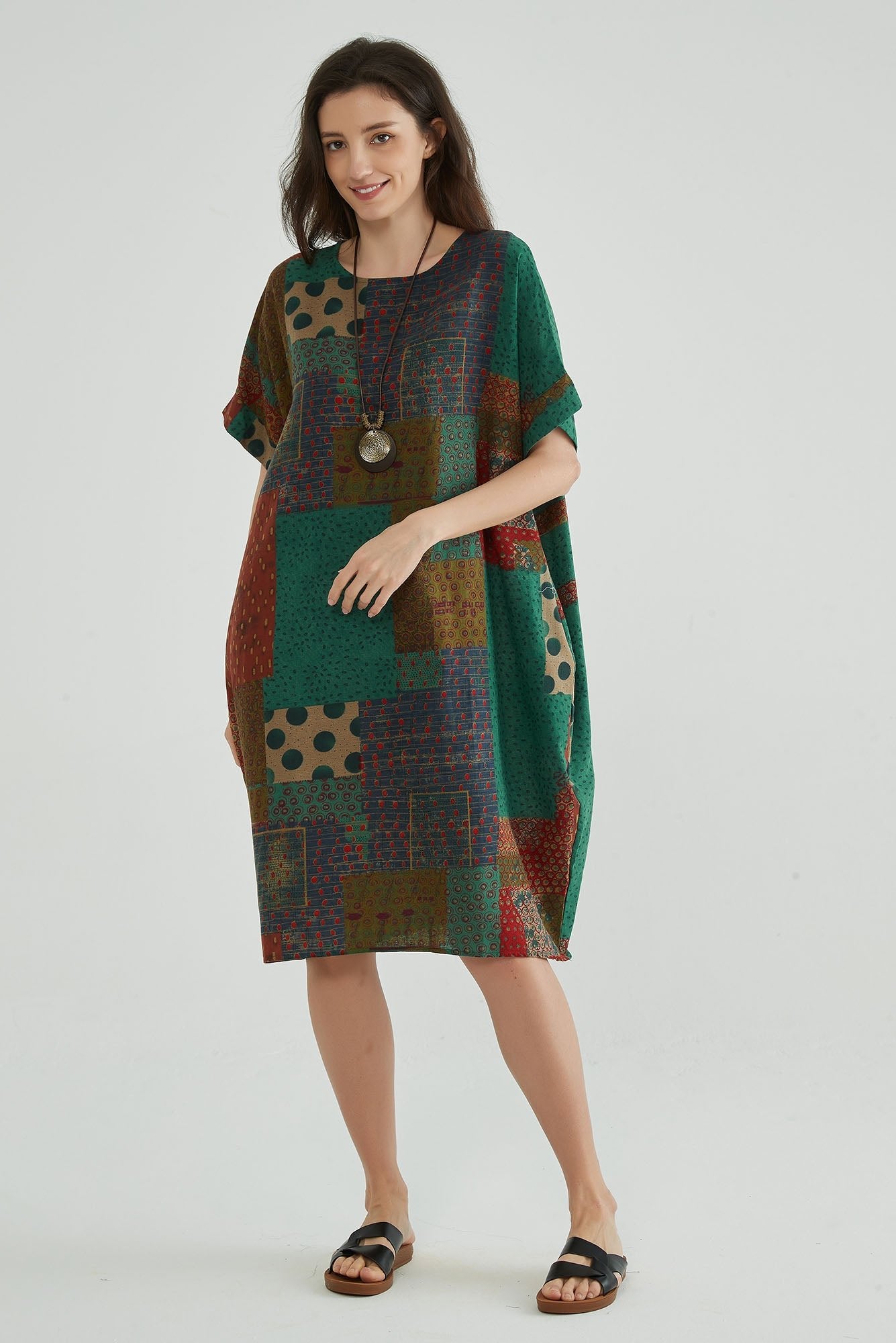 Retro Artisit Relaxed Fit Dress - Whisper Mint